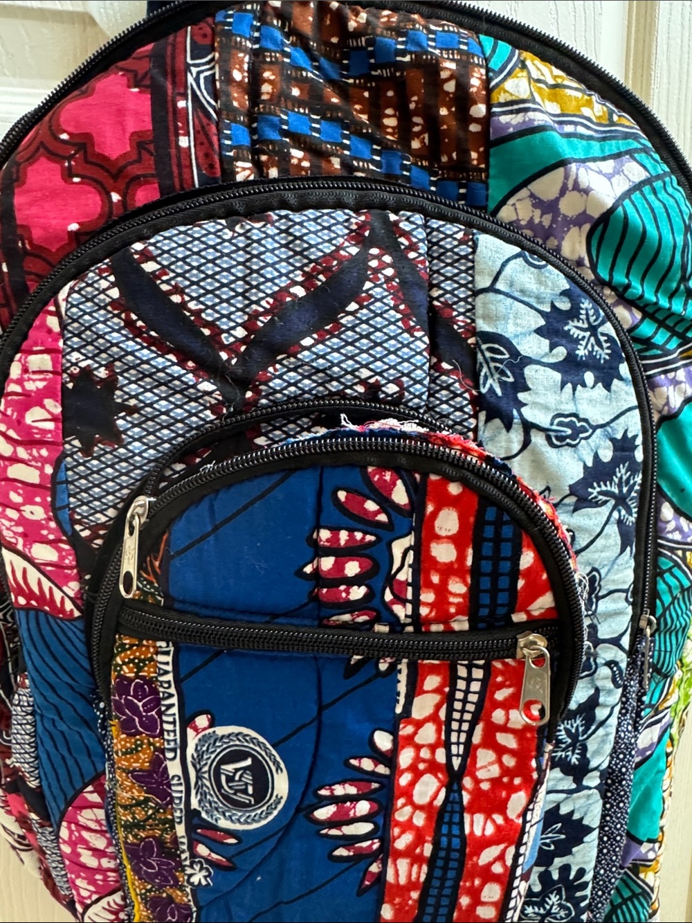 Colorful Patchwork Travel Backpack - Multicolor - Picture 3 of 6